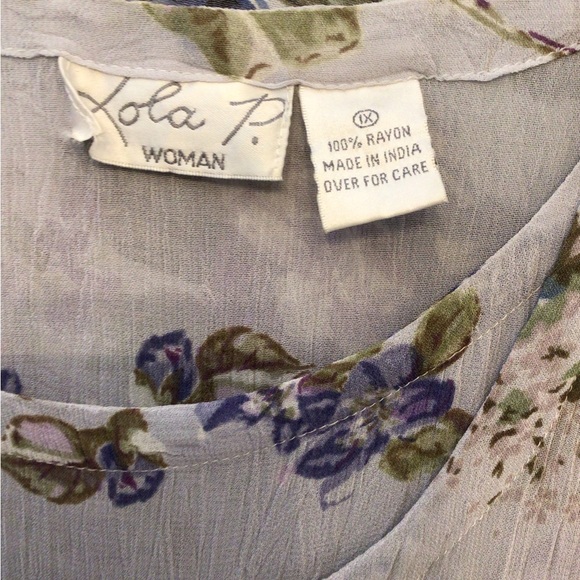 Floral print lavender dress Size 1X - Picture 4 of 6